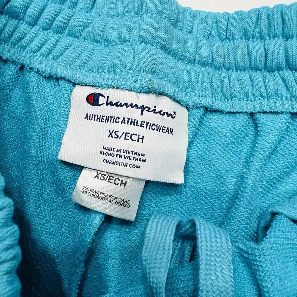 Champion Women's X-Small Shorts French Terry Shorts Athleticwear Teal Green - Picture 5 of 5